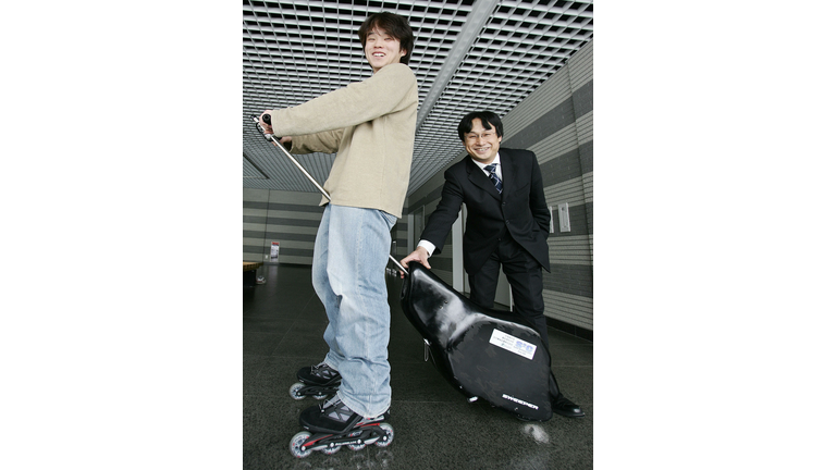 A student (L) of Hokkaido University str