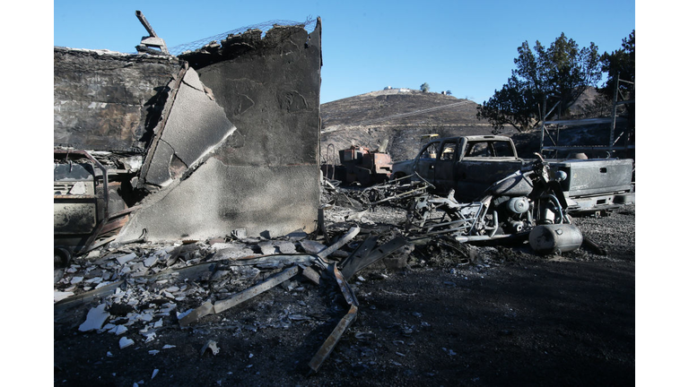 The Tick Fire Burns In Canyon Country, California