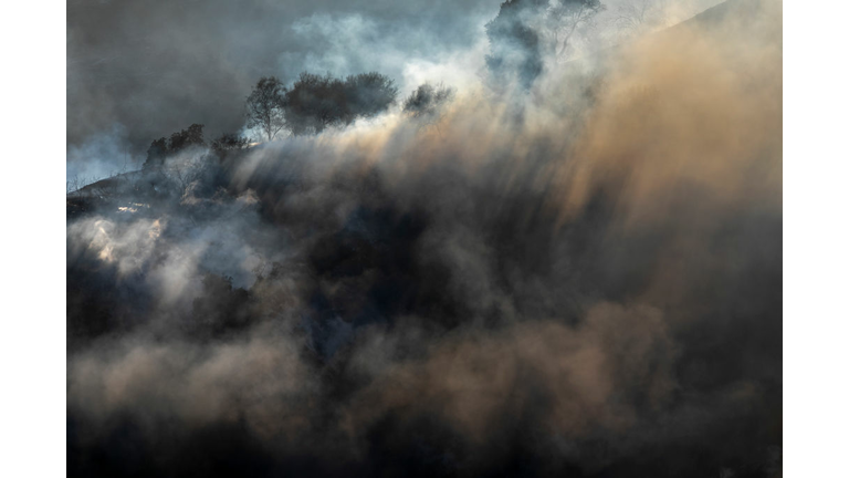 Fast-Moving Getty Fire Threatens Homes And Forces Evacuations In Affluent Section Of Los Angeles