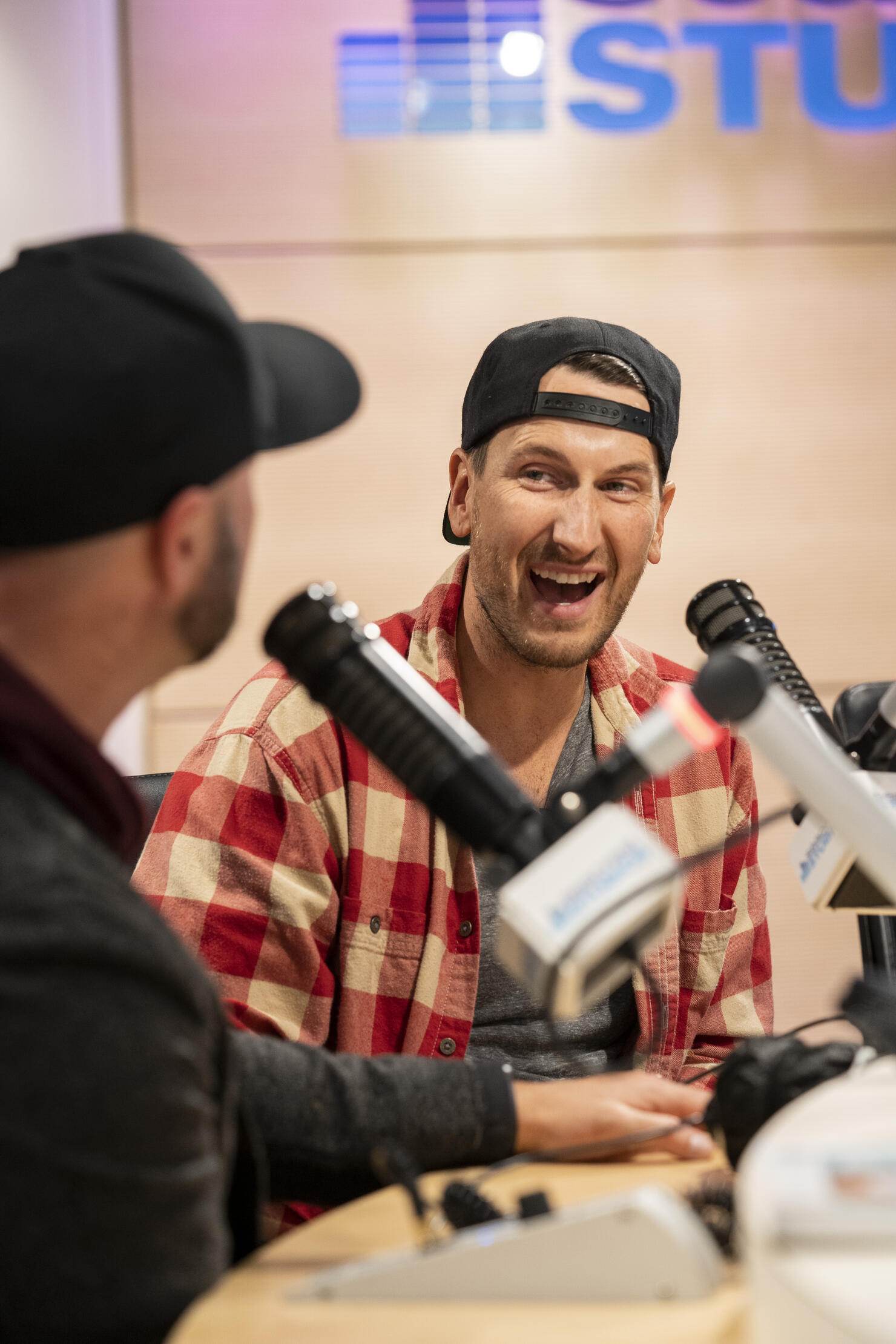 Russell Dickerson and Cody Alan at Seacrest Studios at Monroe Carell Jr. Children’s Hospital at Vanderbilt.