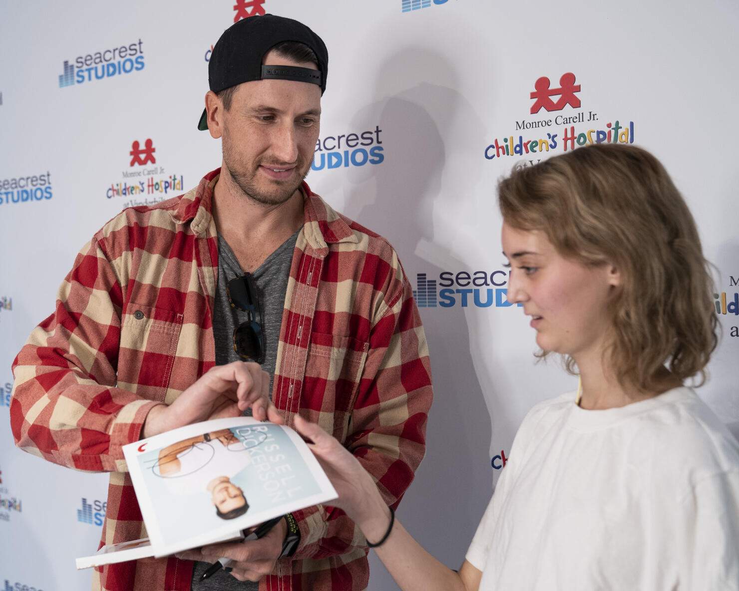 Russell Dickerson and Cody Alan at Seacrest Studios at Monroe Carell Jr. Children’s Hospital at Vanderbilt.