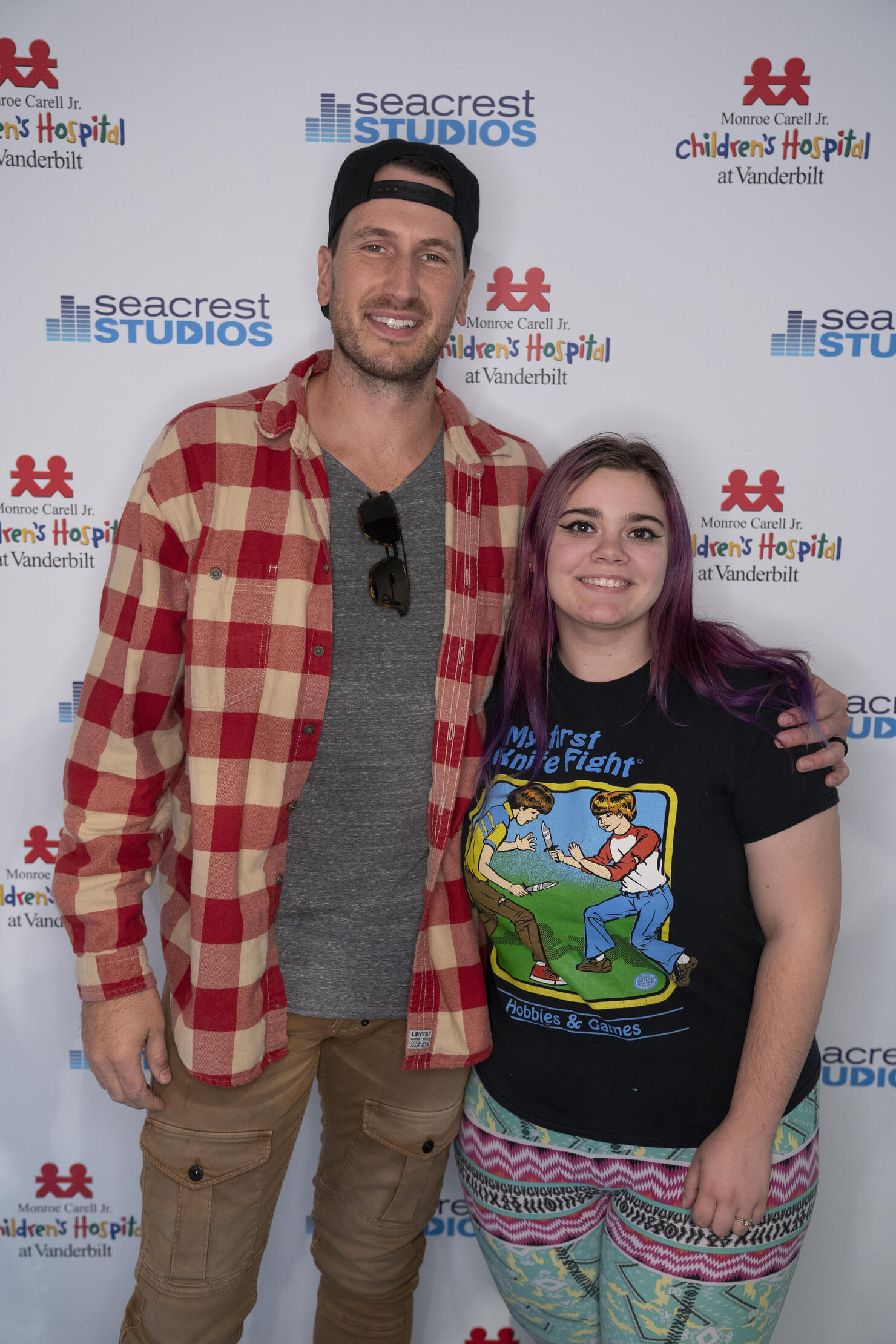 Russell Dickerson and Cody Alan at Seacrest Studios at Monroe Carell Jr. Children’s Hospital at Vanderbilt.