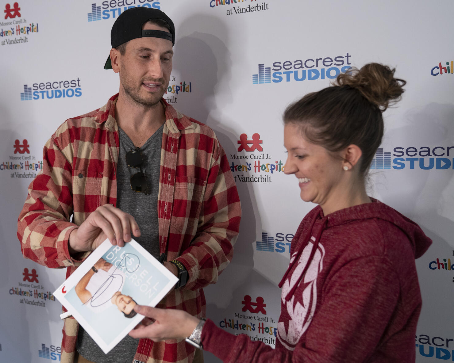 Russell Dickerson and Cody Alan at Seacrest Studios at Monroe Carell Jr. Children’s Hospital at Vanderbilt.