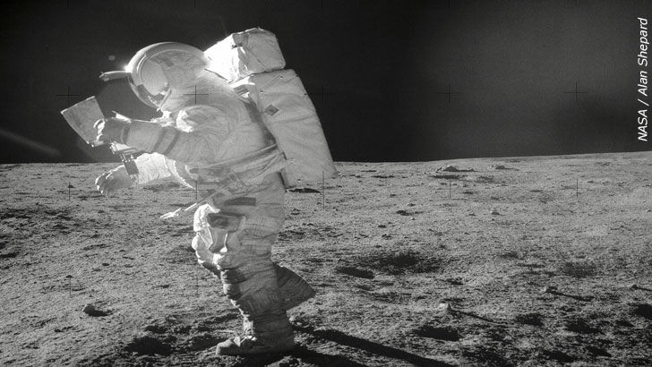 Edgar Mitchell on the Moon