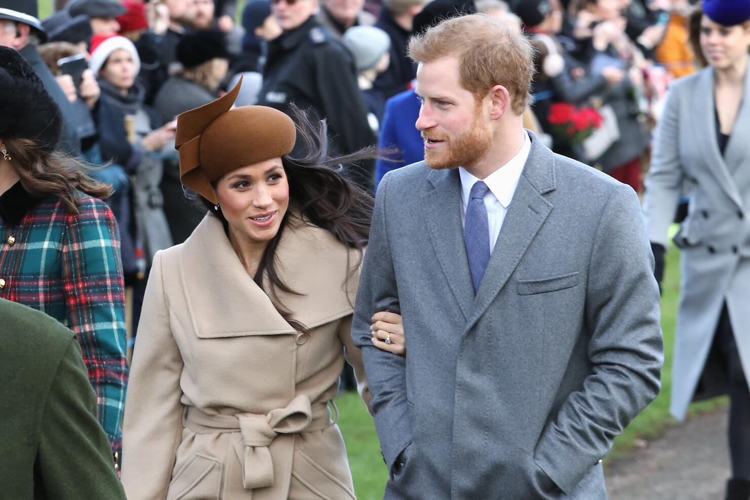 Members Of The Royal Family Attend St Mary Magdalene Church In Sandringham