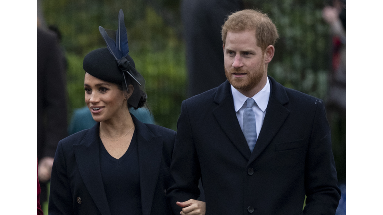 The Royal Family Attend Church On Christmas Day
