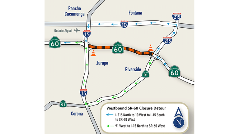 60 Freeway Closures Come to an End Tonight