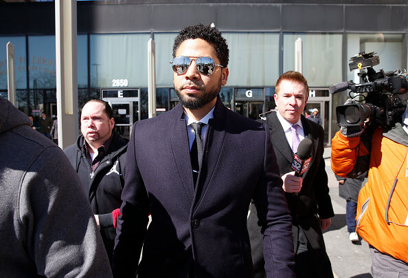 Actor Jussie Smollett Appears Outside Of Court After It Was Announced That All Charges Have Been Dropped Against Him