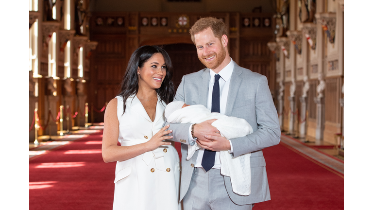 The Duke & Duchess Of Sussex Pose With Their Newborn Son