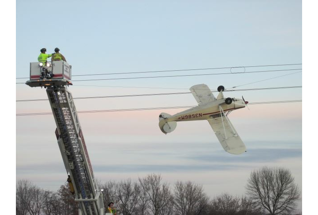 plane dangling upside down