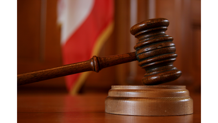 American justice symbol in court