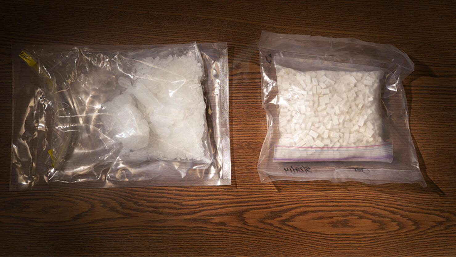 Seized methamphetamine