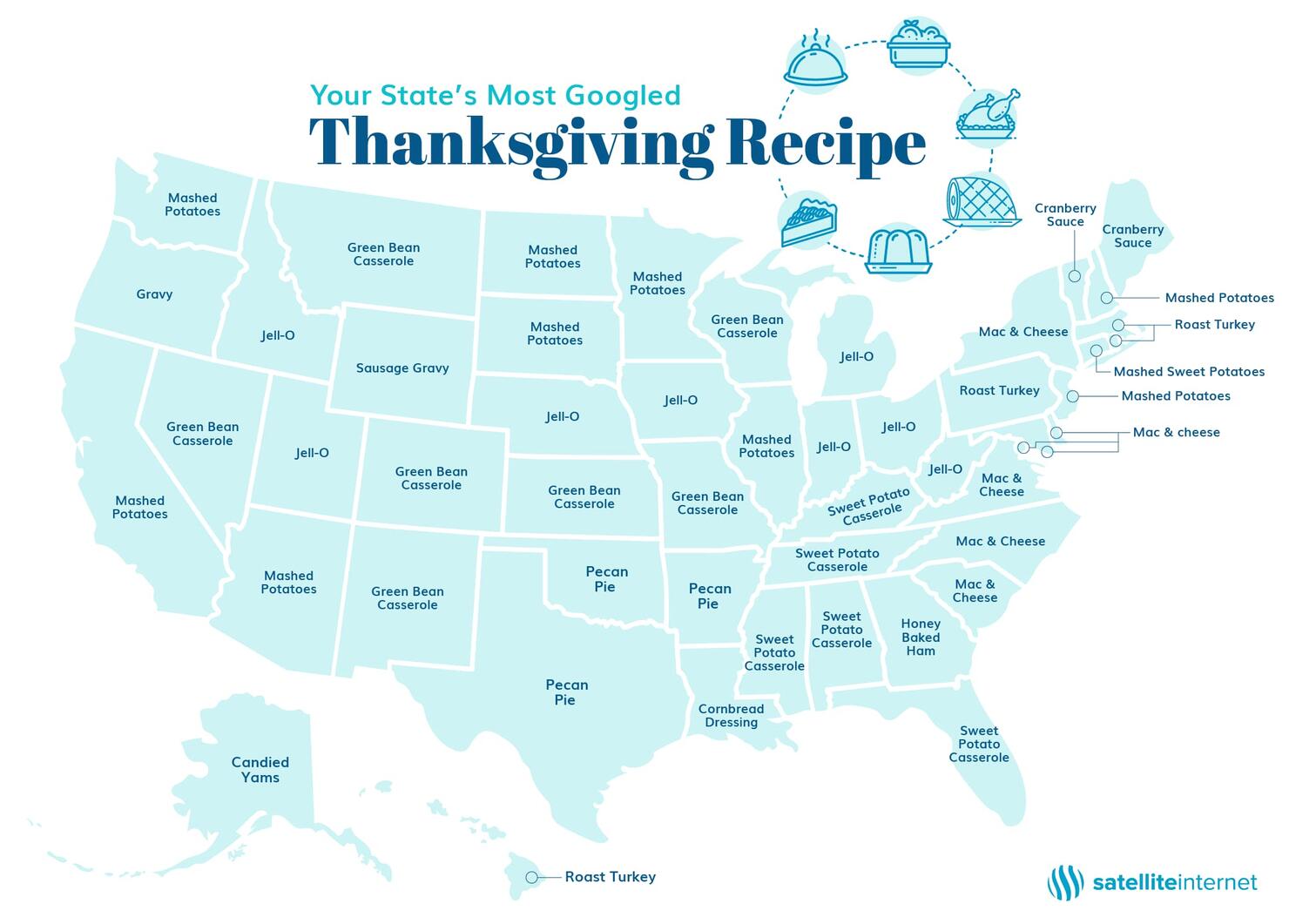 The MostGoogled Thanksgiving Recipes In Each State iHeart