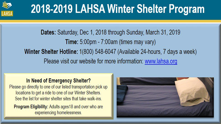 Los Angeles Opening Emergency Shelters for Homeless People Ahead of Storm