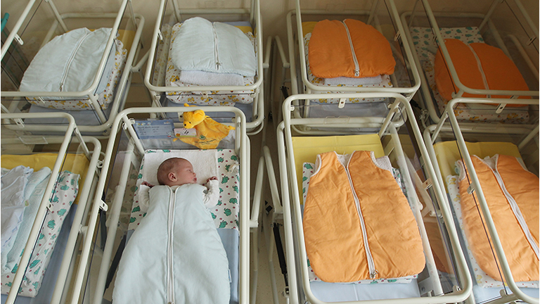 American birth rate falls for fourth straight year. 