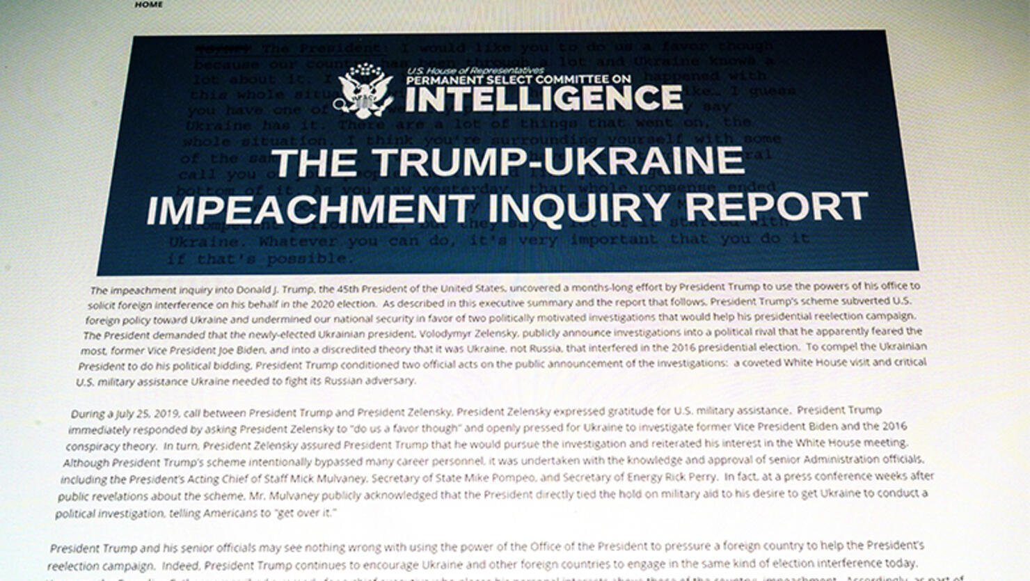 US-POLITICS-IMPEACHMENT-REPORT