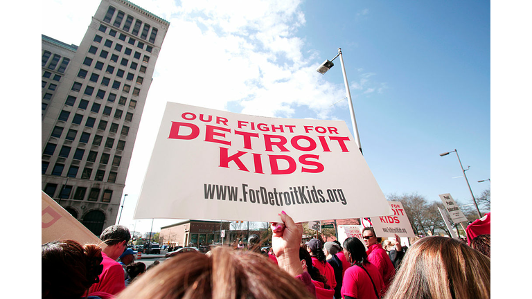 Detroit Teachers Hold Walk Out For Second Day