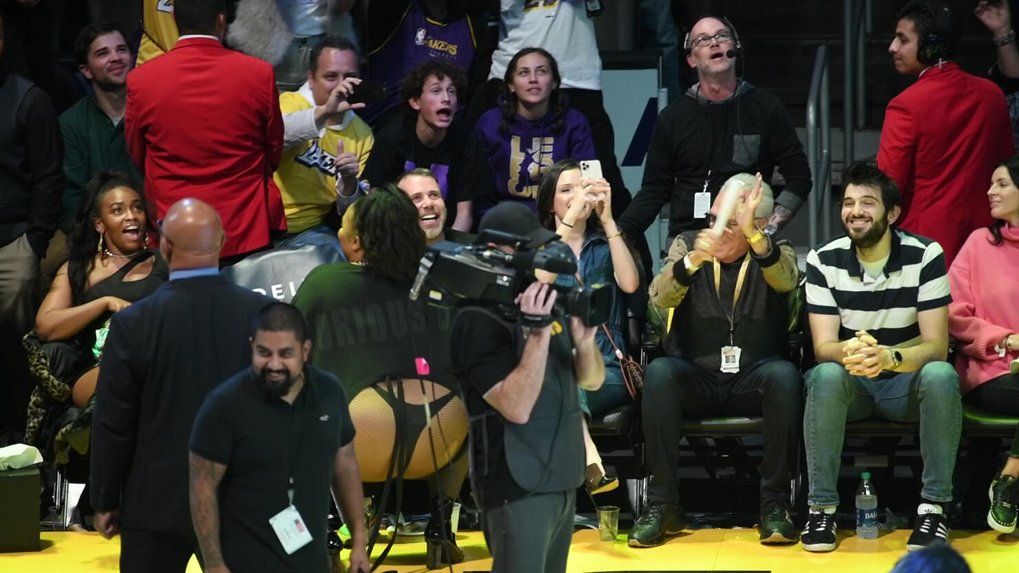 Celebrities At The Los Angeles Lakers Game