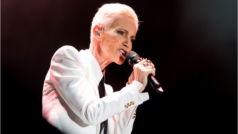 Marie Fredriksson of the Swedish pop rock duo Roxette