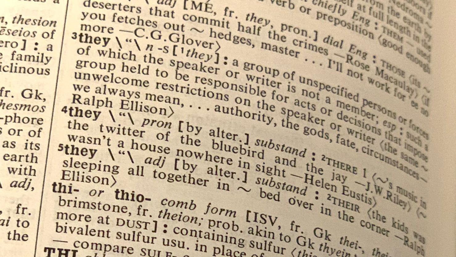 'they' word of the year' 