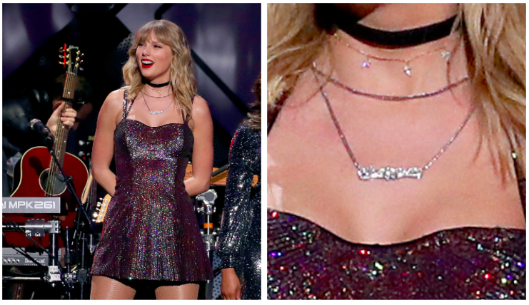 What Does Taylor Swifts 2019 Jingle Ball Necklace Say