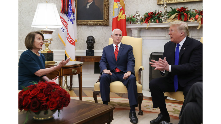 President Trump Meets With Nancy Pelosi And Chuck Schumer At White House