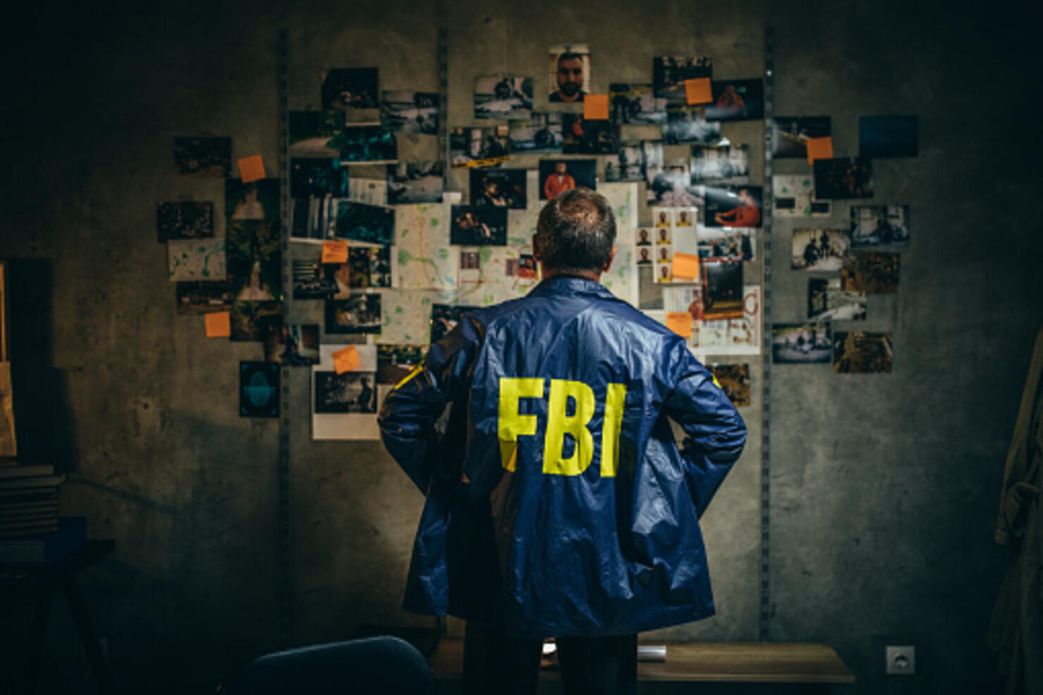 Mature FBI agent works on a case alone