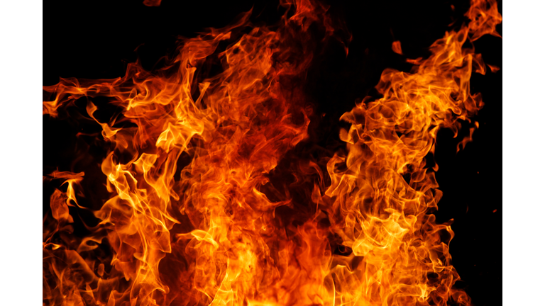Close-Up Of Fire At Night