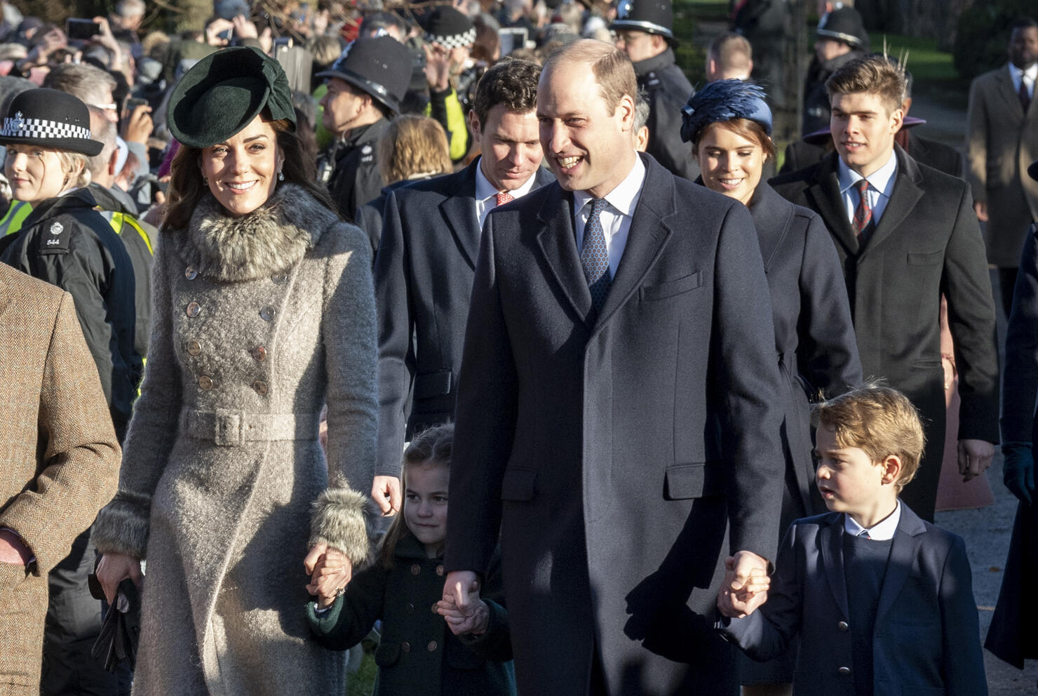 The Royal Family Attend Church On Christmas Day
