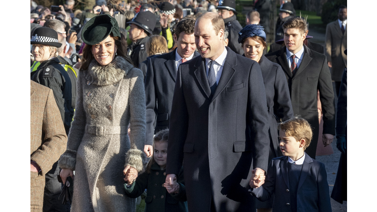 The Royal Family Attend Church On Christmas Day