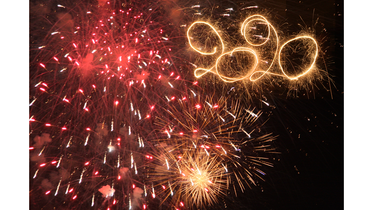 Firework Display At Night