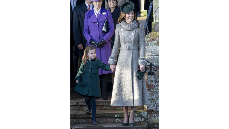 The Royal Family Attend Church On Christmas Day