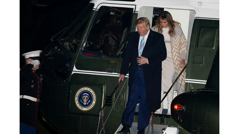 President Trump Arrives Back To White House From Palm Beach, Florida