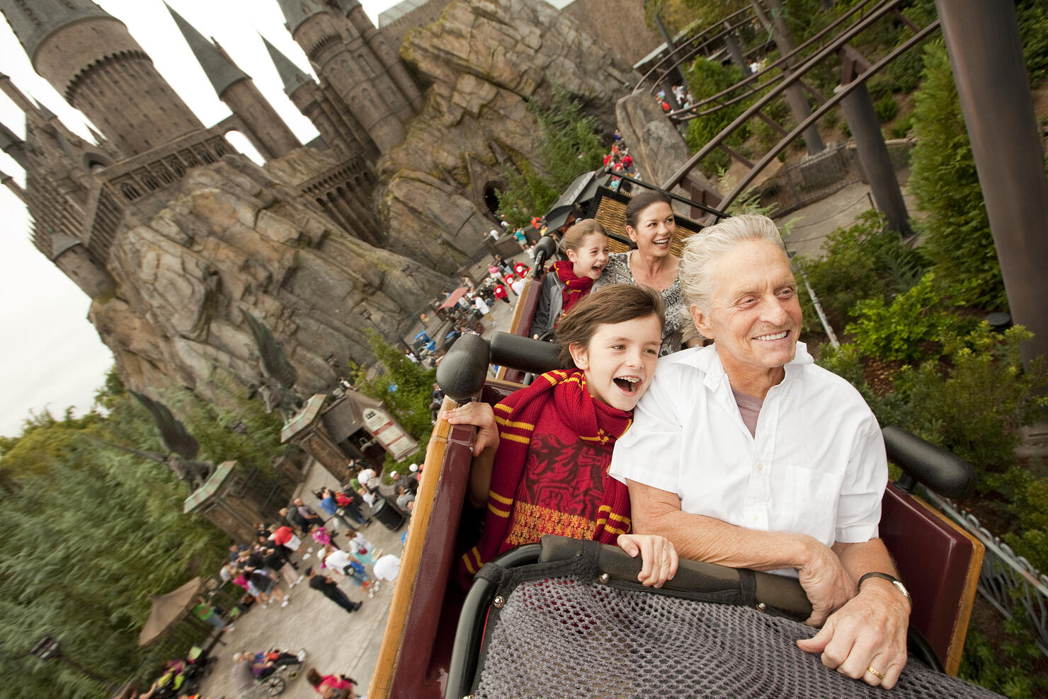 Michael Douglas And Catherine Zeta-Jones Visit Universal Studios Hollywood At Thanksgiving