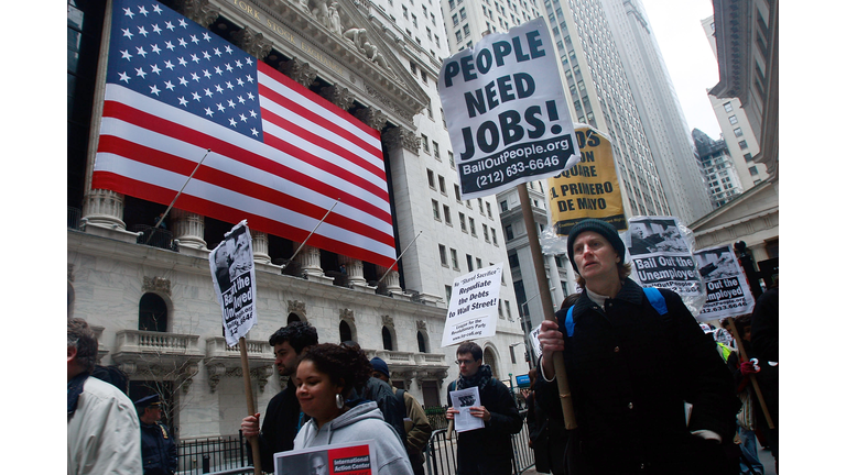 Protesters Demonstrate Against Gov't Bailouts On Wall Street