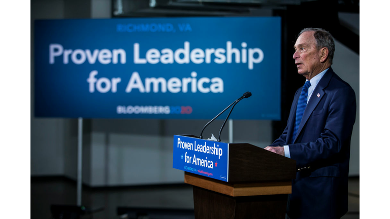 Presidential Candidate Mike Bloomberg Campaigns In Richmond, Virginia
