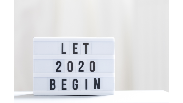 Let 2020 begin: Happy New Year Sign.