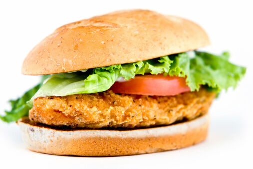 A basic chicken sandwich