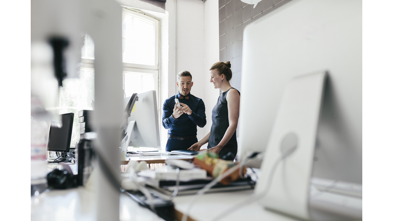 Startup Business Manager Talking To Employee