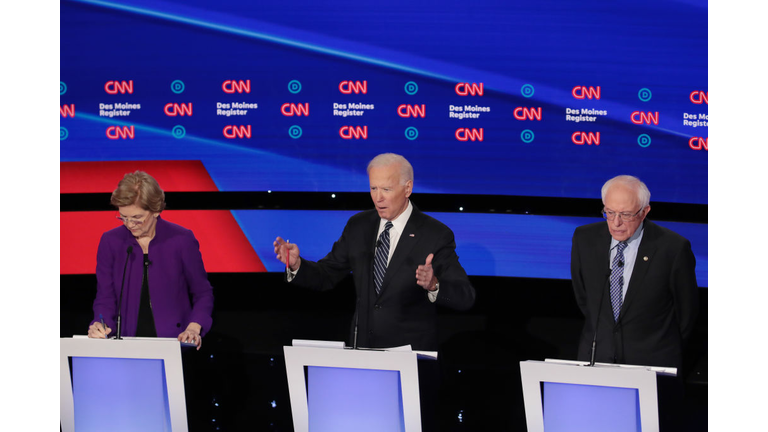 Democratic Presidential Candidates Participate In Presidential Primary Debate In Des Moines, Iowa