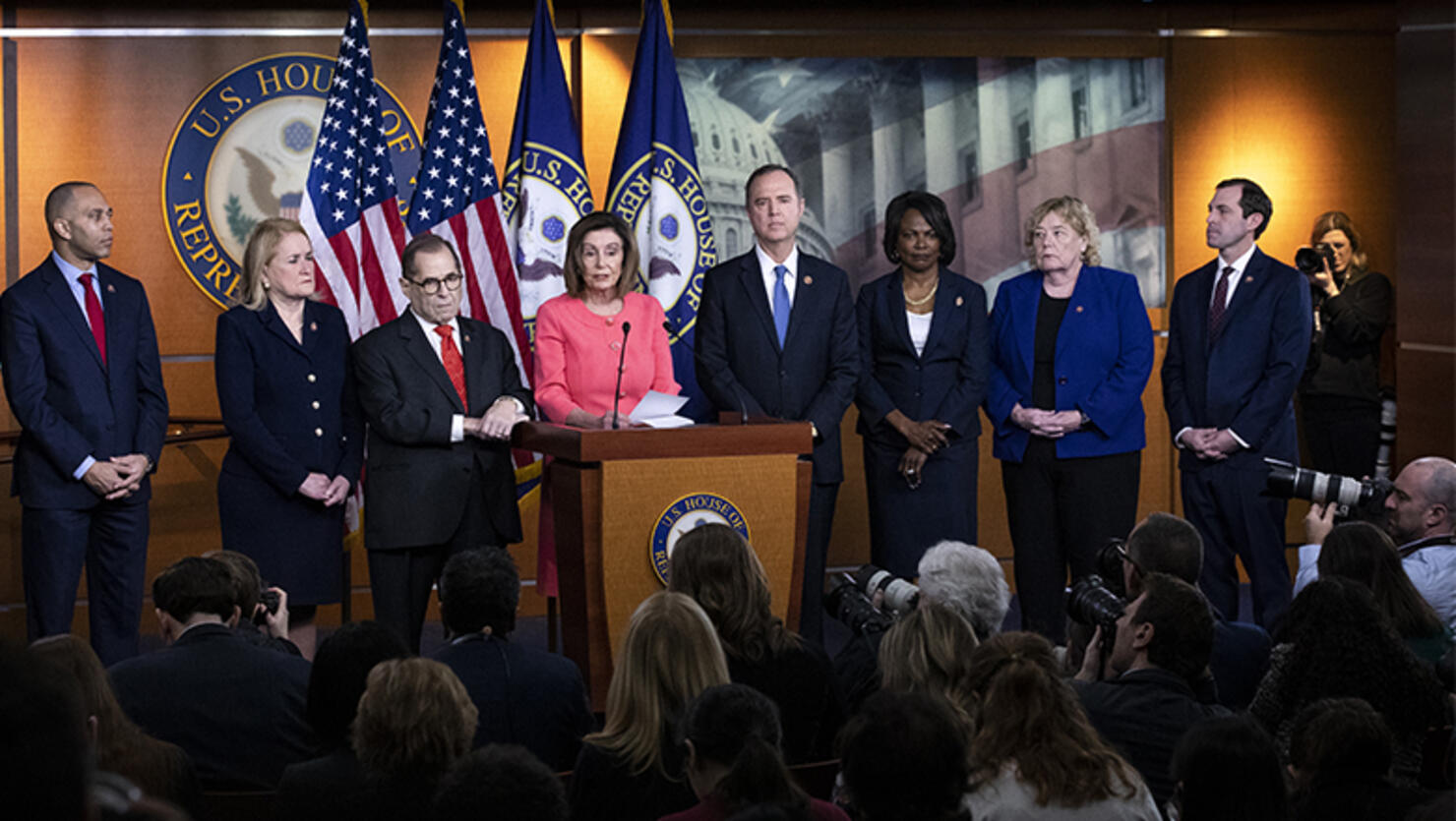Speaker Pelosi Announces Impeachment Managers, Signs And Transmits Articles To Senate For Trial