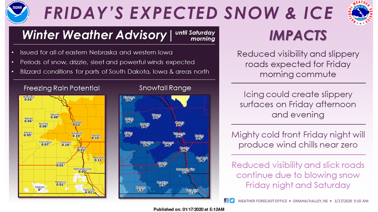 National Weather Service Omaha Freezing Rain and Snow maps