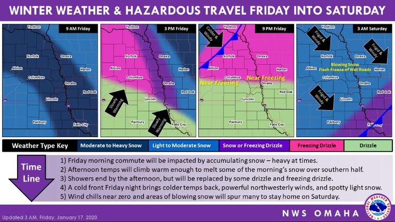 National Weather Service Omaha winter travel maps