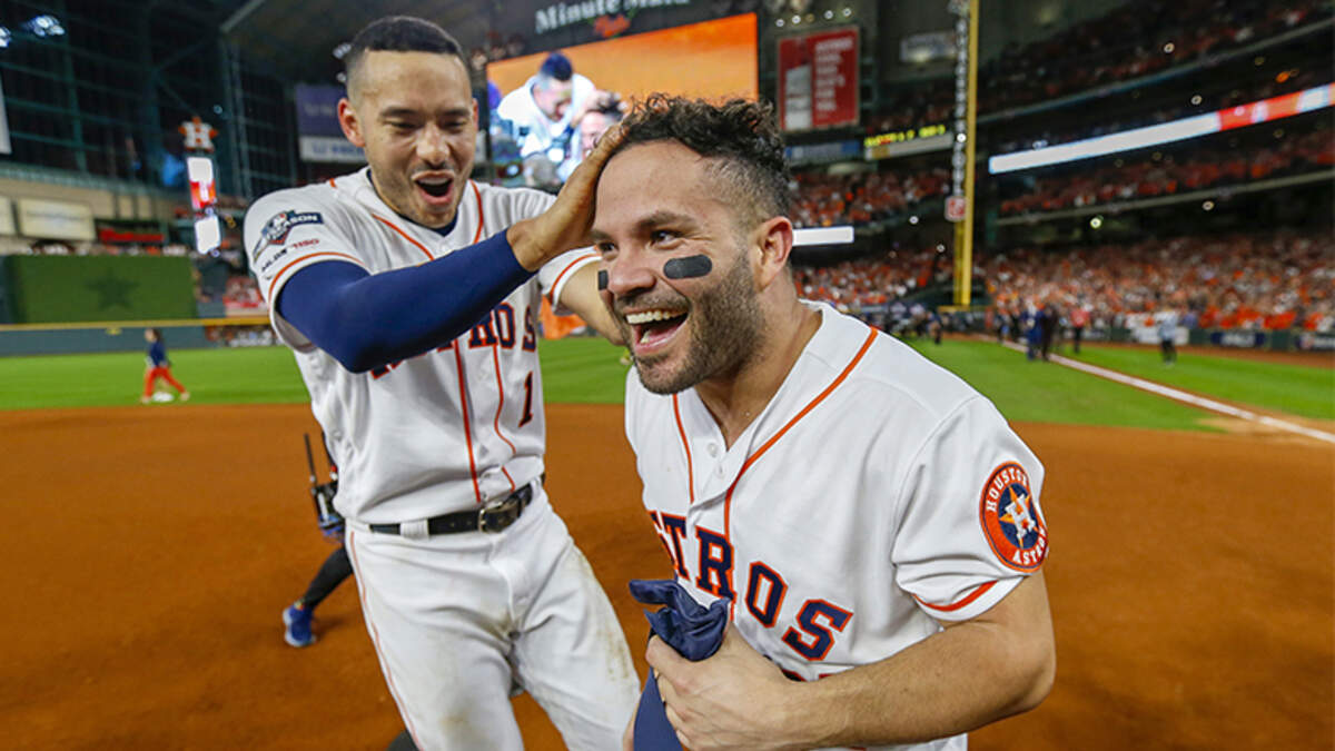 Multiple Photos of Jose Altuve Celebrating With His Shirt off Prove He's  Really Not That Shy