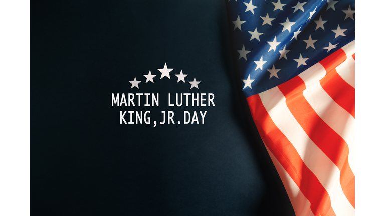 Martin Luther King Day Anniversary - American flag abstract background