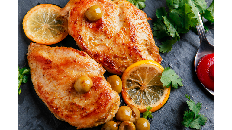 Overhead View Of Chicken Breast