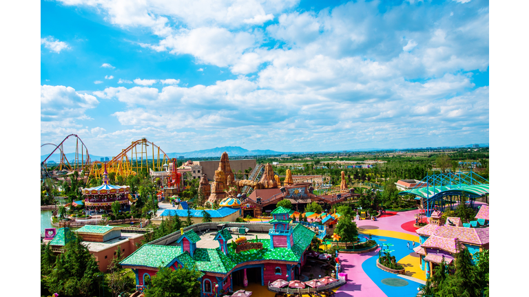 High Angle View Of Amusement Park