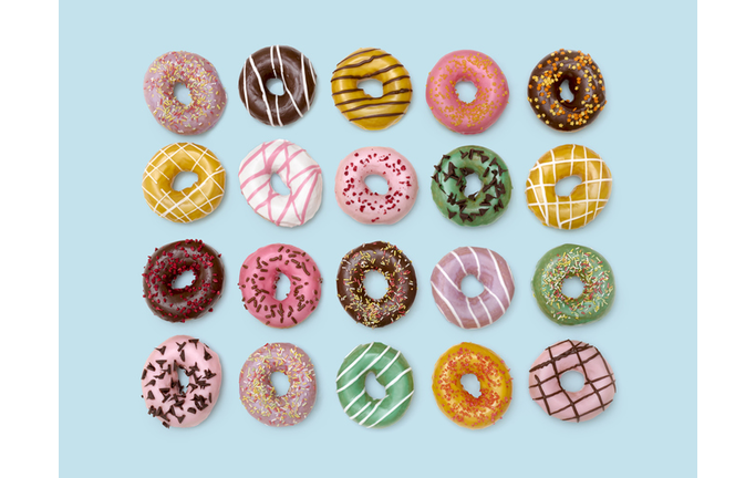 Colourful doughnuts