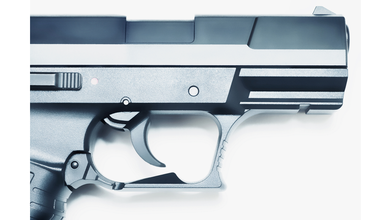 Close-up of trigger and barrel of a handgun