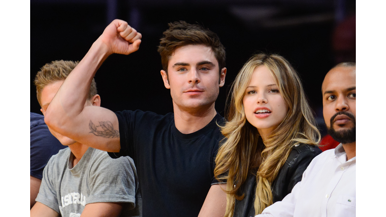 Celebrities At The Los Angeles Lakers Game